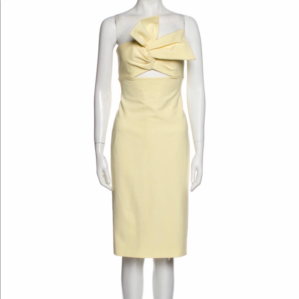 Cushnie Et Ochs Strapless Bow Cutout Dress Size 0